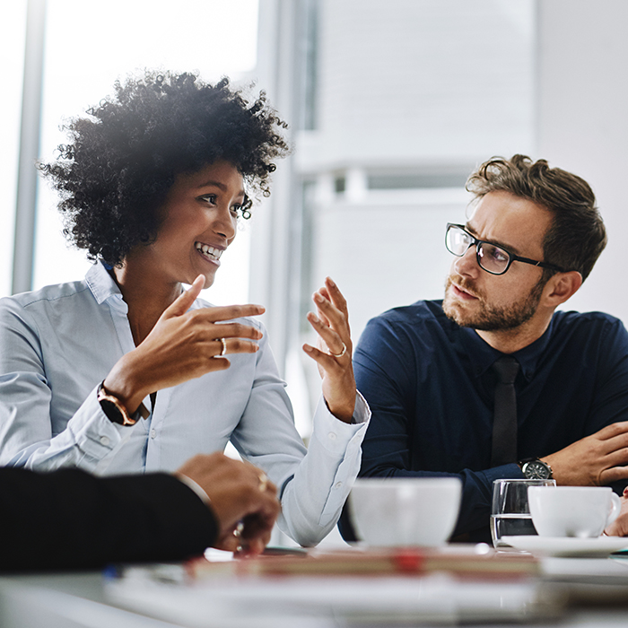 discussion between 2 individuals